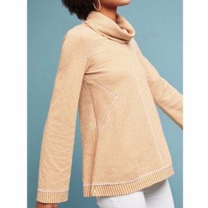 Anthropologie Maeve Tal Cowl Neck Stripe Tunic Top